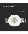 Lampe Plafonnier GU10 en Plâtre - ronde - blanche