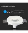 Lampe Plafonnier GU10 en Plâtre - ronde - blanche