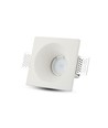 Spot encastrable GU10 en plâtre, carré - Blanc, peut être peint, sans source lumineuse, 10x10 cm