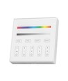 Panneau mural télécommande WiFi RGB+W 4 zones, 3V - 86x86mm, blanc, 4 zones, dimmable, RF 2.4GHz