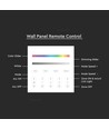 Panneau mural télécommande WiFi RGB+W 4 zones, 3V - 86x86mm, blanc, 4 zones, dimmable, RF 2.4GHz