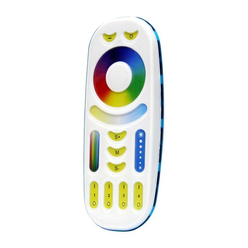 Télécommande tactile pour rubans LED RGB+CCT - 4 zones, blanc, contrôle tactile