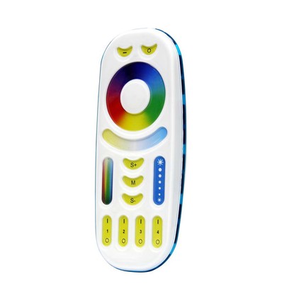Télécommande tactile pour rubans LED RGB+CCT - 4 zones, blanc, contrôle tactile