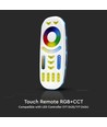 Télécommande tactile pour rubans LED RGB+CCT - 4 zones, blanc, contrôle tactile