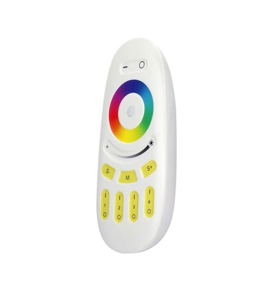 Télécommande tactile sans fil RGB+W - 4 zones, 2.4GHz, blanc, pour rubans LED RGB+W