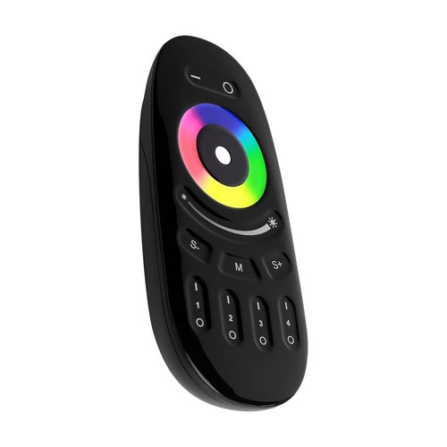 Télécommande tactile pour RGB+W - Noir, 4 zones, 2.4GHz, à piles