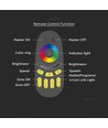 Télécommande tactile pour RGB+W - Noir, 4 zones, 2.4GHz, à piles
