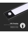 Lampe d'armoire 2W - LED, capteur PIR, 4000K, noir, IP20