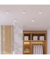 Spot encastrable GU10 en plâtre - Rond, blanc, 80x80mm, perçage : 85x85mm, IP20, sans source lumineuse