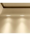 Double downlight GU10 à encastrer pour plafond en plâtre - Sans source lumineuse ni douille, découpe : 195x105mm, encastré