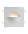 Applique murale en plâtre G9 - Carrée, blanc, sans source lumineuse