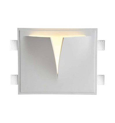 Applique murale en plâtre G9 - Blanc, 31x26cm, sans source lumineuse, IP20 intérieur
