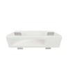 Spot encastrable GU10 en plâtre pour 3 sources - Carré, blanc, peut être peint, perçage : 35,5 x 10,5 cm