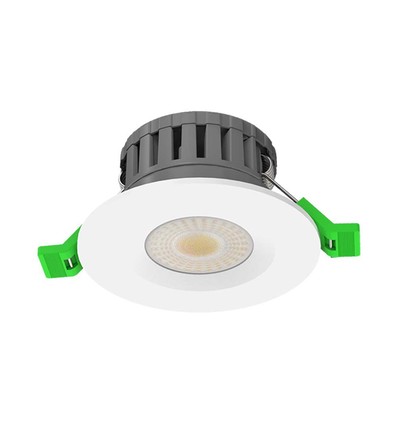 Spot encastrable LED 5W/8W, fire-rated - 830lm, IP65, dimmable, CCT, 60 degrés, finition blanc/noir/chrome
