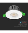 Spot encastrable LED 5W/8W, fire-rated - 830lm, IP65, dimmable, CCT, 60 degrés, finition blanc/noir/chrome
