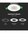 Spot encastrable LED 5W/8W, fire-rated - 830lm, IP65, dimmable, CCT, 60 degrés, finition blanc/noir/chrome