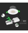 Spot encastrable LED 5W/8W, fire-rated - 830lm, IP65, dimmable, CCT, 60 degrés, finition blanc/noir/chrome
