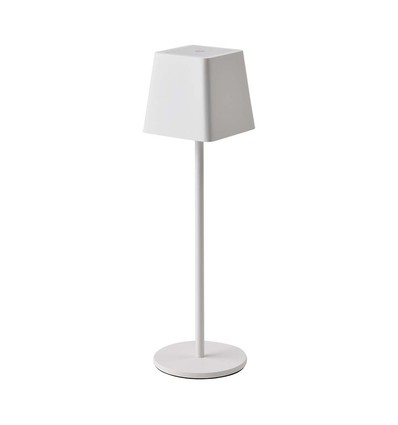 Lampe de table LED rechargeable intérieur/extérieur - Blanc, tactile dimmable, IP54, lumière blanche chaude