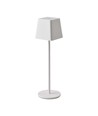 Lampe de table LED rechargeable intérieur/extérieur - Blanc, tactile dimmable, IP54, lumière blanche chaude