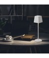 Lampe de table LED rechargeable intérieur/extérieur - Blanc, tactile dimmable, IP54, lumière blanche chaude