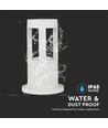 Lampe de jardin / applique LED 10W, 25cm - IP65, corps blanc, 1000lm, 6400K, extérieur