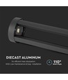 Borne LED 10W / luminaire de jardin, 80cm, IP65 - 1000lm, noir, blanc froid, extérieur