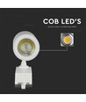 Spot sur rail triphasé 35W - 24 degrés, 6400K, blanc, COB LED, tracklight 4 fils