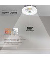 Panneau LED encastrable 40W Ø22,1cm - 120lm/W, COB, blanc froid, Perçage : Ø20,7 cm, Dim : Ø22,1 cm