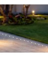 Spot encastrable de sol LED 1W - 6400K, noir, 12V