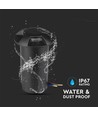 Spot encastrable de sol LED 1W - 6400K, noir, 12V