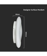 Suspension LED Designer avec télécommande - CCT dimmable, noir/blanc, 3 ans de garantie