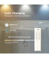 Suspension LED carrée 26W, CCT dimmable - 2500lm, 30x30cm, télécommande incluse, changement de couleur 3-en-1