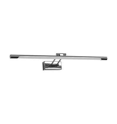 Applique tableau/miroir 64cm 12W LED - Chrome, 3000K, orientable, source incluse