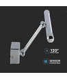Applique tableau/miroir 64cm 12W LED - Chrome, 3000K, orientable, source incluse