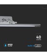 Applique LED pour tableau/miroir 8W, chrome - 50cm, orientable, 3000K/4000K, source lumineuse incluse