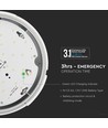 Lumière Coupole Ronde Pleine 10W - Batterie de Secours, Capteur, Puce Samsung, 4000K