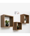 Applique murale LED 6W - 3000K, blanc, source lumineuse incluse, intérieur/façade