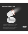 Applique murale LED 6W - 4000K, blanc