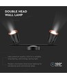 Applique murale LED 12W - Noir, 3000K