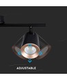 Applique murale LED noire 18W - 3000K, 3 têtes