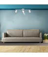 Applique murale LED 18W - 4000K, blanc, 3 têtes