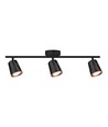 Applique murale LED noire 18W - 4000K, 3 têtes