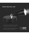 Applique murale LED 4,5W - 420lm, IP20, finition noire, source lumineuse incl.