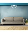 Double applique murale LED 9W - 3000K, blanc