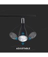 Applique murale LED 9W, noir - 4000K, 840lm, IP20, double tête, intérieur, source lumineuse incluse