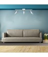 Applique murale LED 13,5W - Blanc, 1260lm, design 3 têtes, source lumineuse incluse
