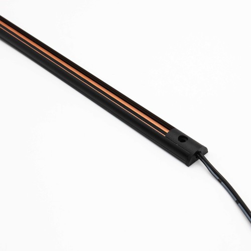 Rail PicoTrack 100 cm - 24V, magnétique, noir, pour vitrines en verre / éclairage de fenêtres