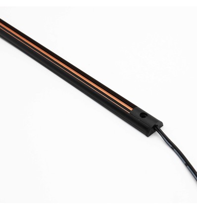 Rail PicoTrack 100 cm - 24V, magnétique, noir, pour vitrines en verre / éclairage de fenêtres