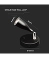 Applique murale LED 4,5W avec interrupteur - 420lm, IP20 intérieur, noir, blanc chaud, source lumineuse incluse