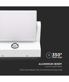 Applique murale LED 17W - Avec capteur, 4000K, Boîtier blanc, IP65